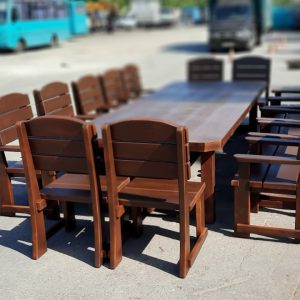 Комплект садових меблів (350см*150см) - "Горіх"